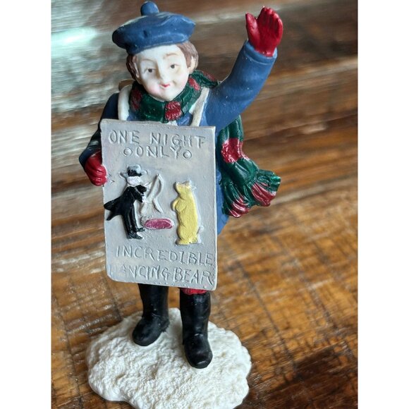 Vintage Hand-Painted Mervyns Christmas Village Accessory Figurine One Night Only - Picture 2 of 9